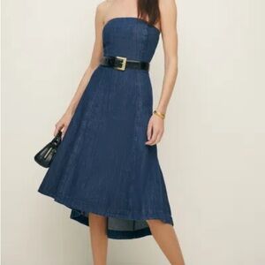 Reformation Zoie Denim Midi Dress